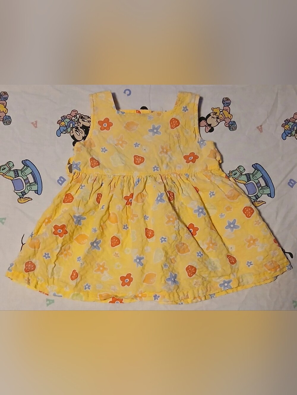 Oshkosh Vintage Girls 12 Months Floral Fruit Dress